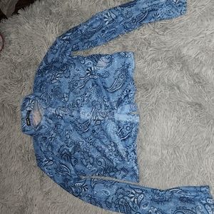 Blue paisley shirt